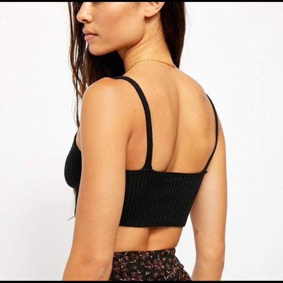 New Free People Black Bralette wireless beachwear - Picture 3 of 3